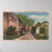 St. Augustine, FL - Aviles St. im Alten Spanisch Poster (Vorne)