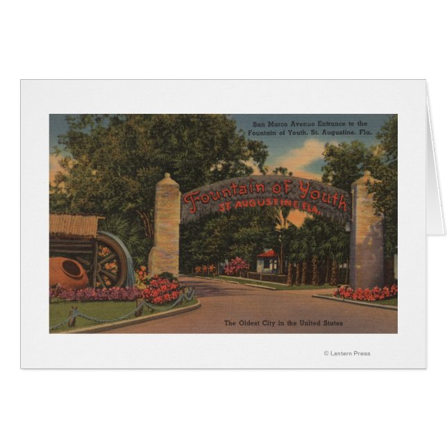 St. Augustine, FL - Brunnen des Jugendeintritts (Vorderseite (Horizontal))