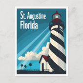 St. Augustine FL - Leuchtturm auf der Insel Anasta Postkarte (Vorderseite)