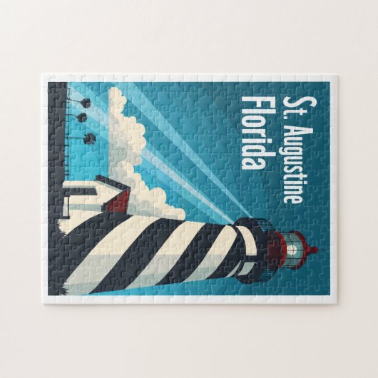 St. Augustine FL - Leuchtturm auf der Insel Anasta Puzzle (Horizontal)