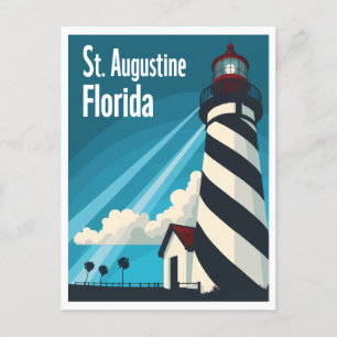 St. Augustine FL Leuchtturm Save the Date Postkarte
