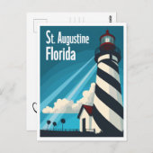 St. Augustine FL Leuchtturm Save the Date Postkarte (Vorne/Hinten)