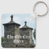 St Augustine FL Old City Gates Fotografie Schlüsselanhänger (Rückseite)