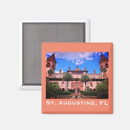 St. Augustine, FL - Ponce de Leon Magnet (Vorderseite/Rückseite)