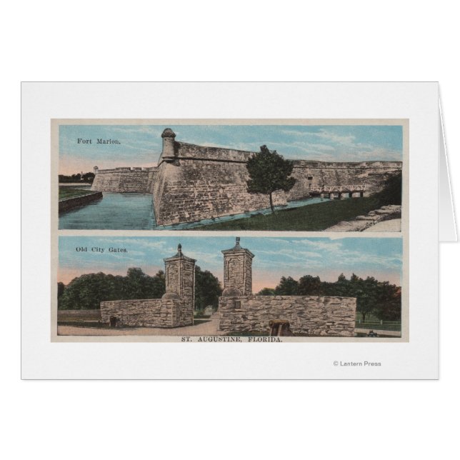St. Augustine, FL - Sicht auf Ft. Marion & City (Vorderseite (Horizontal))
