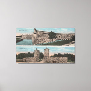 St. Augustine, FL - Sicht auf Ft. Marion & City Leinwanddruck