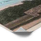 St. Augustine, FL - Sicht auf Ft. Marion & City Poster (Ecke)