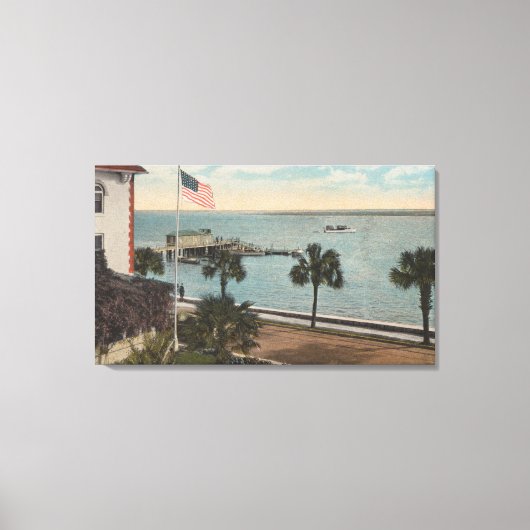 St. Augustine, FL - Sicht auf Matanzas Bay & Leinwanddruck (Vorderseite)