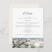 ST AUGUSTINE Fl Skyline Zieldetails-Karte Einladung (Vorne/Hinten)