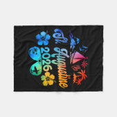 St. Augustine Florida 2026 Urlaub Tie Dye Sommer Fleecedecke (Vorderseite (Horizontal))