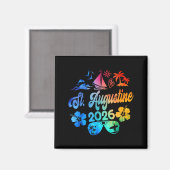 St. Augustine Florida 2026 Urlaub Tie Dye Sommer Magnet (Vorderseite/Rückseite)