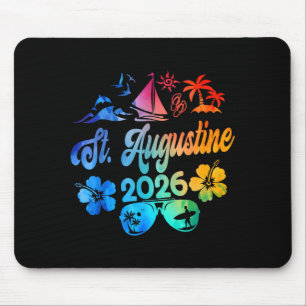 St. Augustine Florida 2026 Urlaub Tie Dye Sommer Mousepad