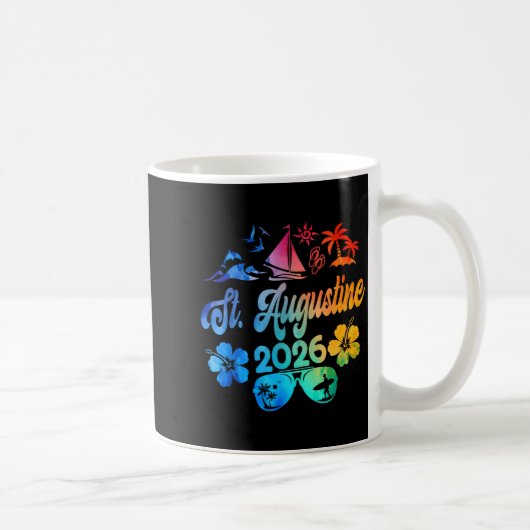 St. Augustine Florida 2026 Vacation Tie Dye Summer Kaffeetasse (Rechts)