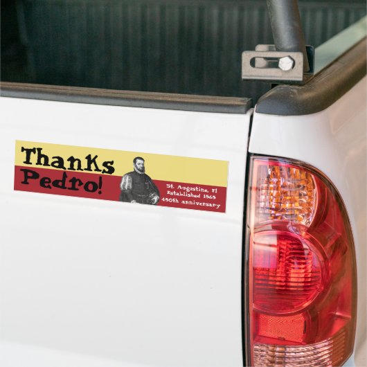 St Augustine, Florida - 450. - Dank, Pedro! Autoaufkleber (Auf Lkw)