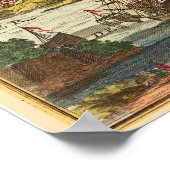 St. Augustine Florida Antique 1686 Gravieren Poster (Ecke)