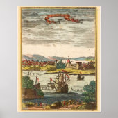 St. Augustine Florida Antique 1686 Gravieren Poster (Vorne)