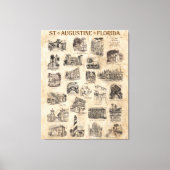 St. Augustine, Florida Art Poster Leinwanddruck (Vorderseite)