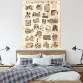 St. Augustine, Florida Art Poster Leinwanddruck (Insitu (Schlafzimmer))