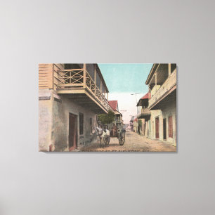 St. Augustine, Florida - Aussicht auf Charlotte St Leinwanddruck