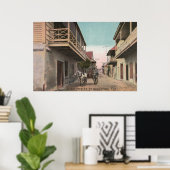 St. Augustine, Florida - Aussicht auf Charlotte St Poster (Heimbüro)