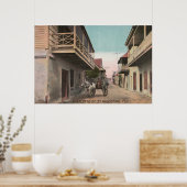 St. Augustine, Florida - Aussicht auf Charlotte St Poster (Küche)