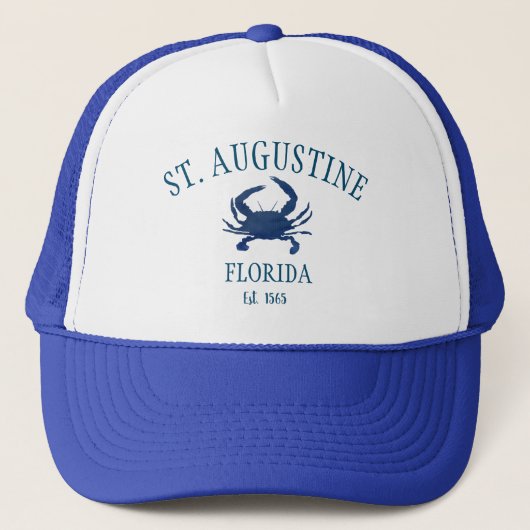 St Augustine Florida Blue Crab Malerei Truckerkappe (Vorderseite)