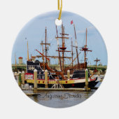 St. Augustine Florida Das Schwarze Piratenschiff Keramik Ornament (Vorne)