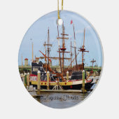 St. Augustine Florida Das Schwarze Piratenschiff Keramik Ornament (Links)