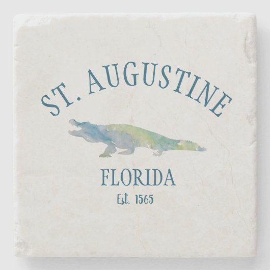 St Augustine Florida Est Beach Alligator Steinuntersetzer (Vorderseite)