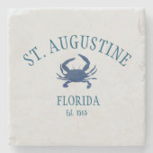 St Augustine Florida Est Beach Blue Crab Steinuntersetzer (Vorderseite)