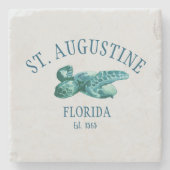 St Augustine Florida Est Beach Turtle Steinuntersetzer (Vorderseite)