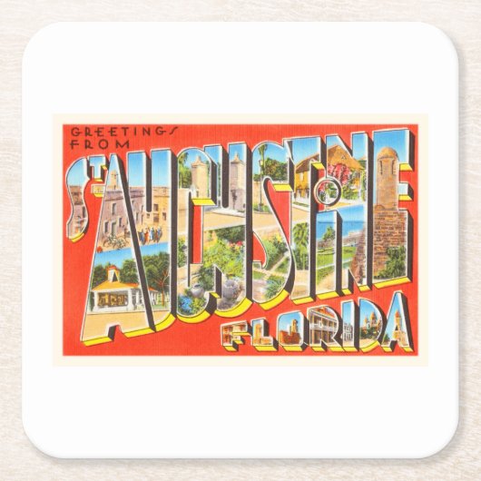 St. Augustine Florida FL Wanderung Rechteckiger Pappuntersetzer (Vorderseite)