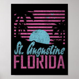 St. Augustine Florida Fl Zitrus Staat Miami Stimmu Poster