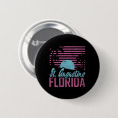 St. Augustine Florida Fl Zitrusstaat Miami Vibes Button (Vorne & Hinten)
