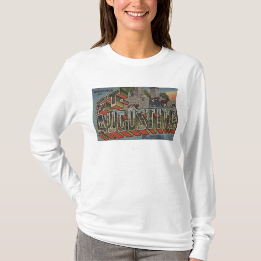 St Augustine, Florida - große Buchstabe-Szenen T-Shirt (Vorderseite)