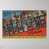 St. Augustine, Florida - Große Buchstabenszenen 2 Poster (Vorne)