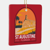 St. Augustine Florida Kunstvoll wandern im Valle V Keramikornament (Rechts)