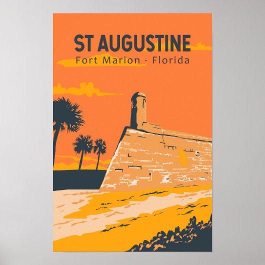 St. Augustine Florida Kunstvoll wandern im Valle V Poster (Vorne)