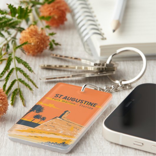 St. Augustine Florida Kunstvoll wandern im Valle V Schlüsselanhänger (Vorderseite rechts)
