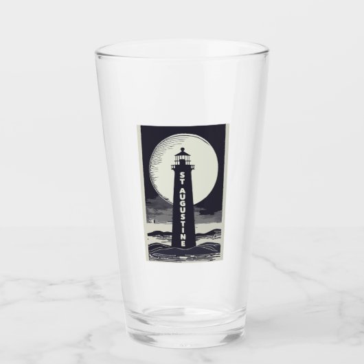 St. Augustine Florida Leuchtturm Mond Glas (Vorderseite)