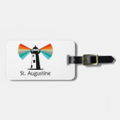 St. Augustine Florida Leuchtturm Regenbogen Gepäckanhänger (Vorderseite horizontal)