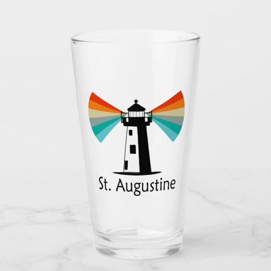 St. Augustine Florida Leuchtturm Regenbogen Glas (Vorderseite)