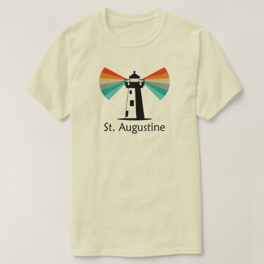 St. Augustine Florida Leuchtturm Regenbogen T-Shirt (Design vorne)