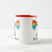 St. Augustine Florida Leuchtturm Regenbogen Zweifarbige Tasse (Mittel)