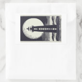 St. Augustine Florida Lighthouse Moon Rechteckiger Aufkleber (Tasche)