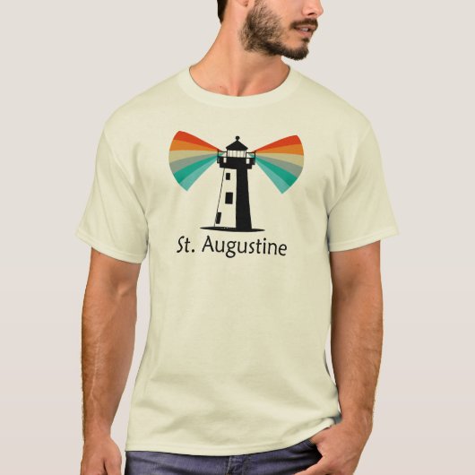 St. Augustine Florida Lighthouse Rainbow T-Shirt (Vorderseite)