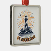 St. Augustine Florida Lighthouse Sunrise Ornament Aus Metall (Rechts)