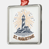 St. Augustine Florida Lighthouse Sunrise Ornament Aus Metall (Links)