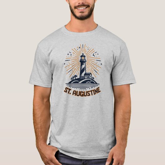 St. Augustine Florida Lighthouse Sunrise T-Shirt (Vorderseite)
