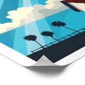 St. Augustine Florida Lighthouse Vintage Travel Poster (Ecke)